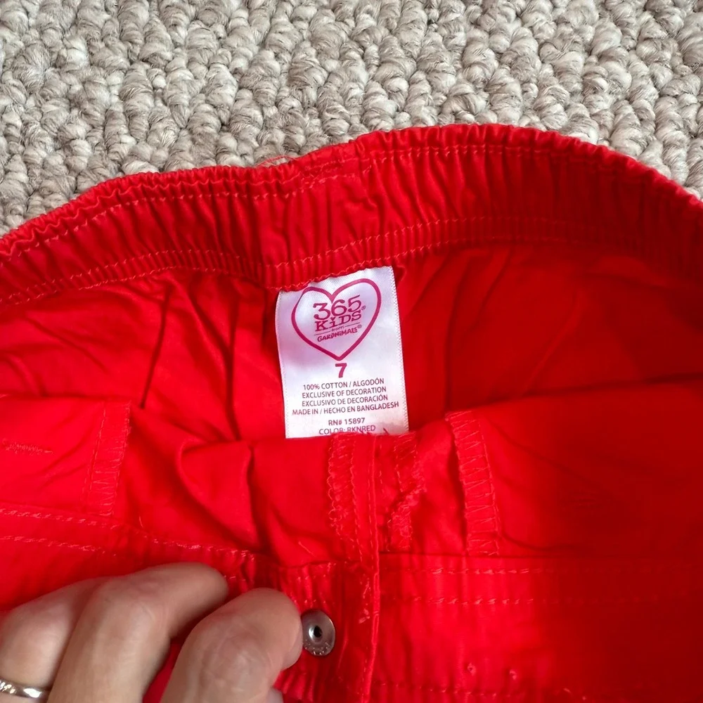 365 Kids‎ by Genuine Kids Red Cotton Shorts Size 7 Elastic Waist